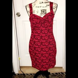 Soft Red Mini Dress W/ Thick Straps